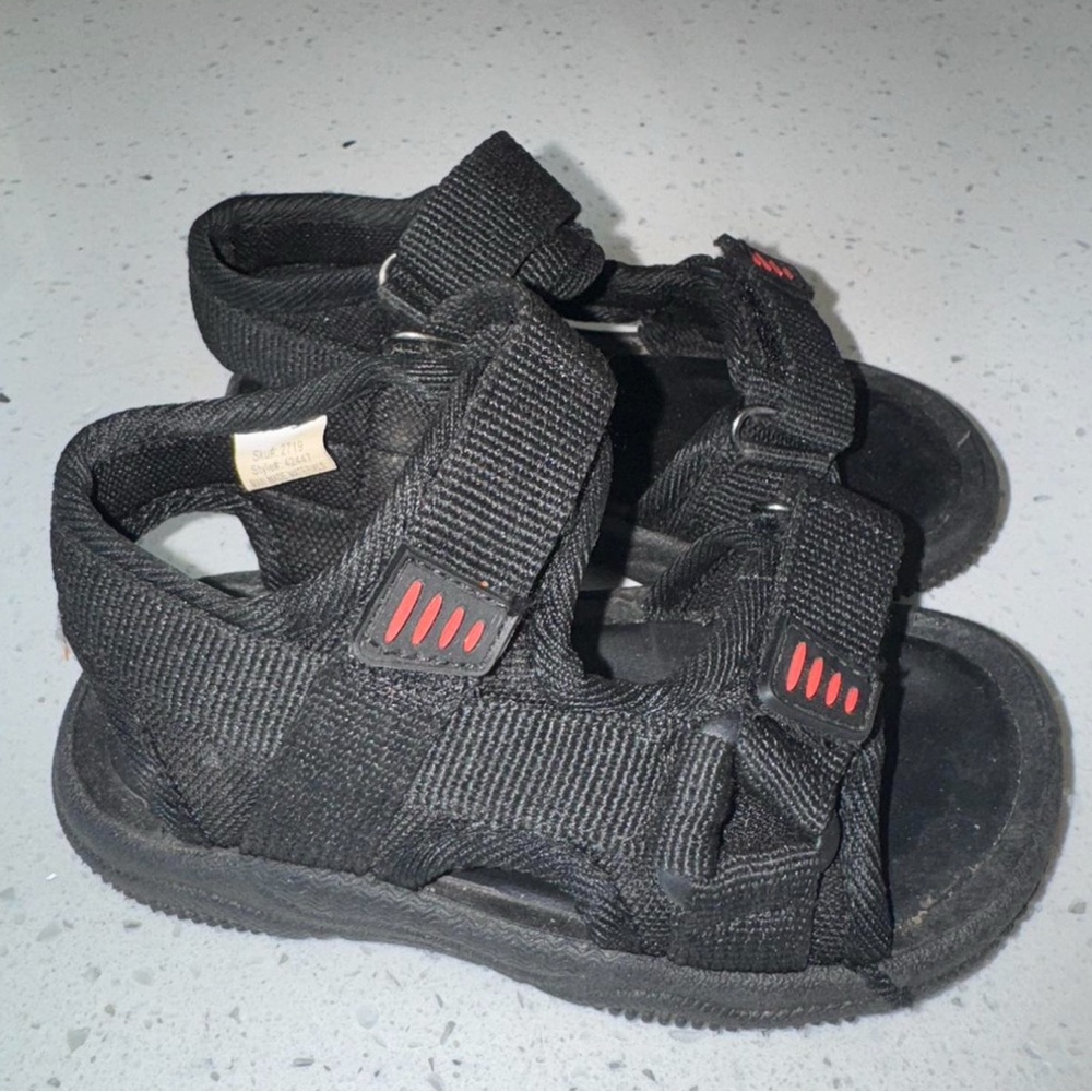 Kids Black Sandals